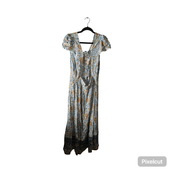 NWOT Allegra K Floral Midi Dress in Blue and Green Size XL - Picture 6 of 10